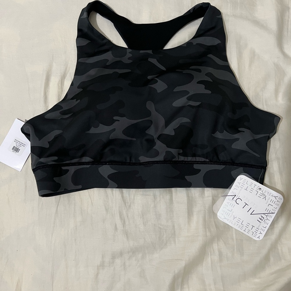 NWT YELETE Camo sports bra